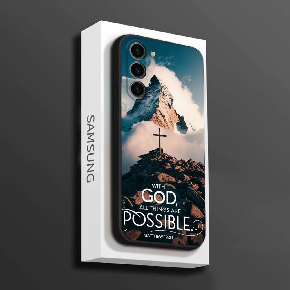 

Jesus Bible Verse Christian Phone Case For Samsung Galaxy A 73,72,51,53,52,71,22,5G,Note,J7,8,9 Soft Black Cover SamsungJ7Core