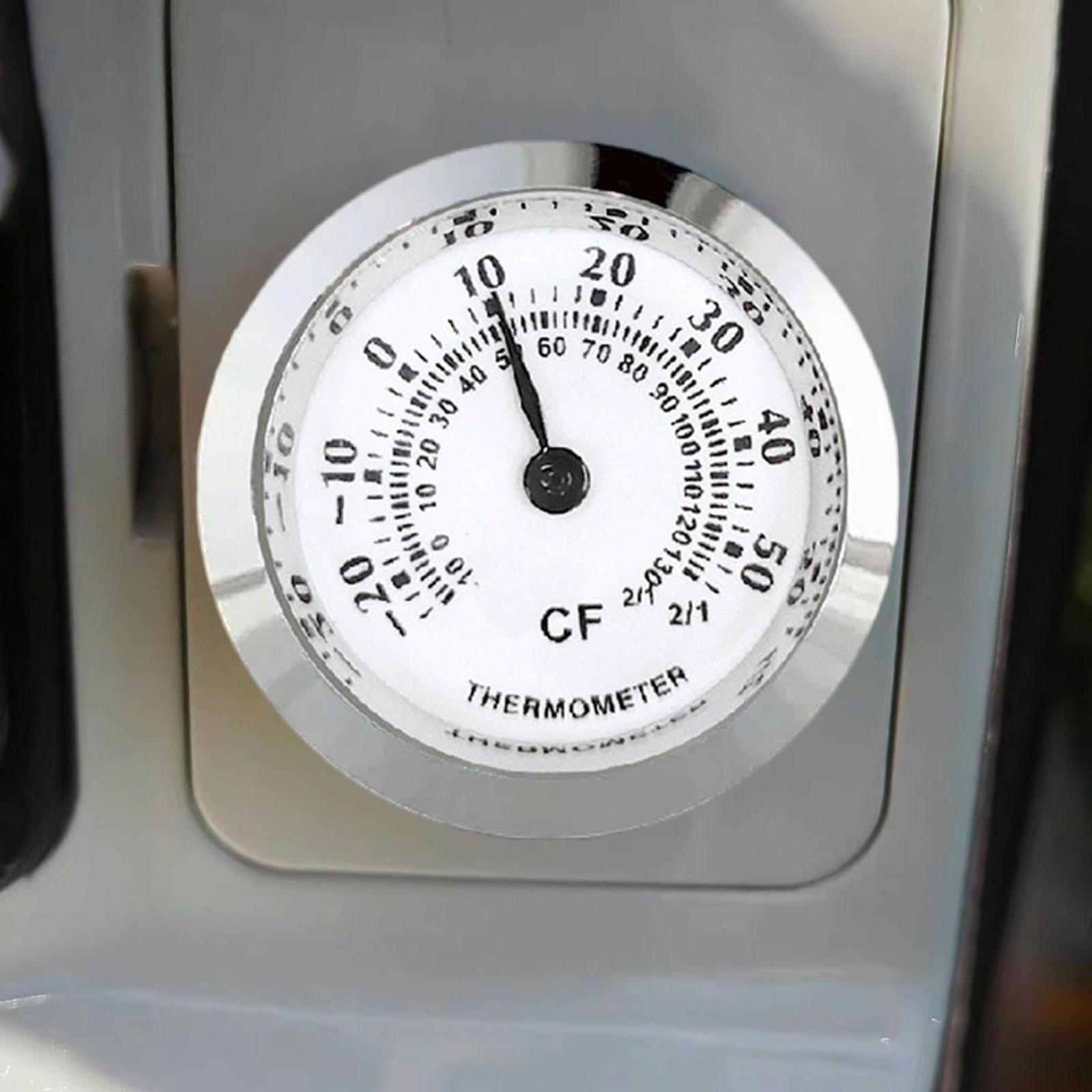 

Механический термометр Аналоговые измерители Легко читаемый с большими цифрами для гостиной Silver 27mm