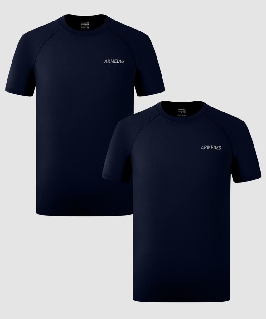 ARMEDES [2Pack] Armedes Four-Way Stretch Superdry Short Sleeve T-Shirt Ar-197 (A Type)