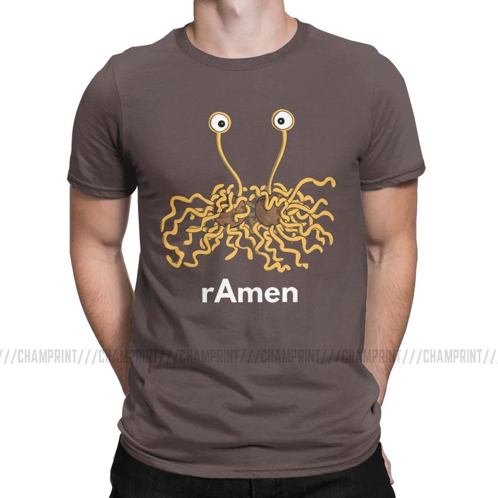 Men T Shirts Flying Spagetti Monsterism Monster Pastafarianism Skeptic Atheist Hipster Tee Shirt Fsm Religion Church