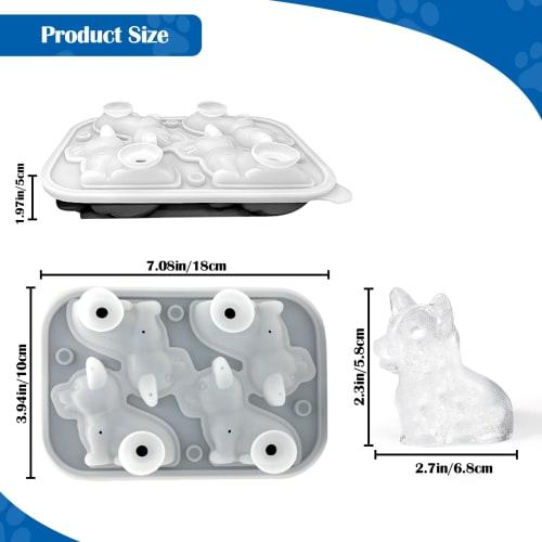 AIERSA Corgi Ice Cube Shaped Silicone Ice Tray, Regular, Black, AIERSA-270