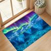 1pc Aurora Glacier Scenery Suitable for Home & Outdoor, Non-Slip Machine Washable Mat with Aurora Borealis Print, Low-Pile Entryway Mat for Balcony, B
