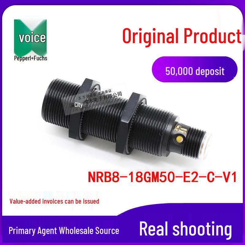 Original NRB8-18GM50-E2-C-V1 M18 Solder-Resistant PNP Normally Open Proximity Sensor NRB8-18GM50-E2-C-V1