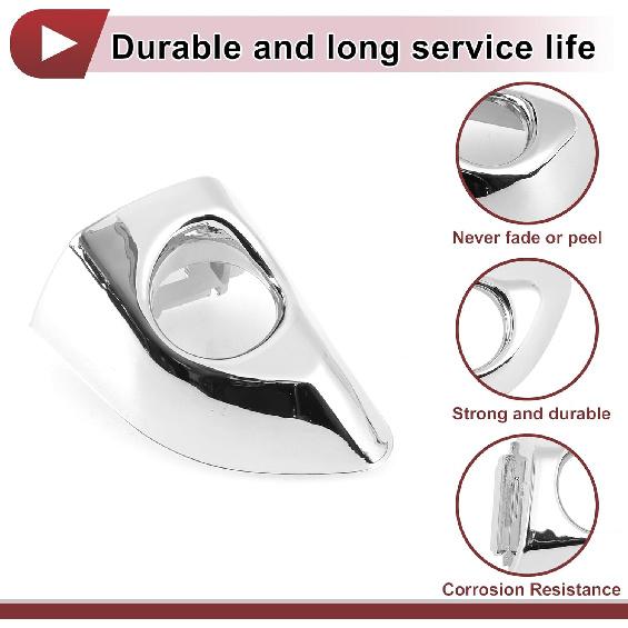 Front Left Exterior Door Handle Cover for Hyundai Elantra 2017-2020 Door Handle Cover No.82652F2020 Silver Tone ABS