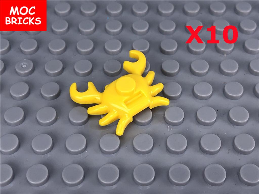 10pcs/lot MOC Bricks Food Cookies 3X3 6256 Bone Sugar Sstrawberry Sushi Crab DIY Educational Building Blocks Children's Toy