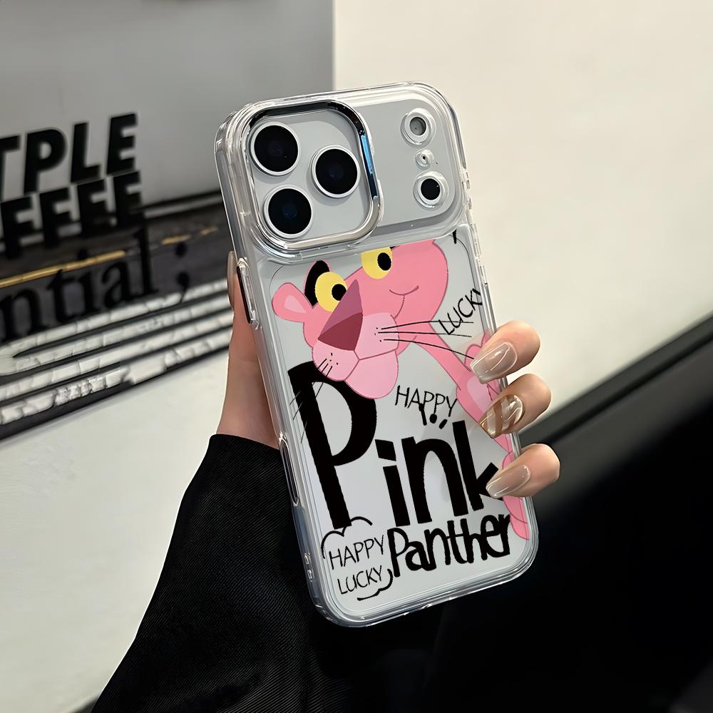 

Cute Pink Panthers Phone Case for Apple iPhone 17 Air 16 16e 15 14 13 12 11 Pro Max X Xs XR 8 Plus Luxury Clear Cover iPhone 11
