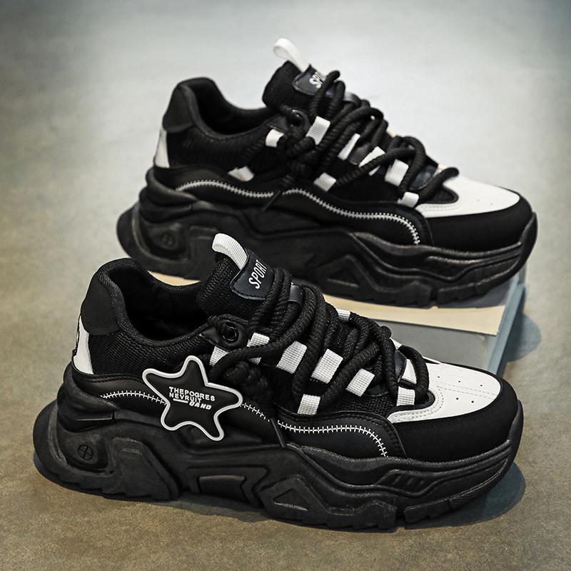 Summer Outdoor Sports Shoes Fashion Dad Shoes Men's Shoes C White Black White