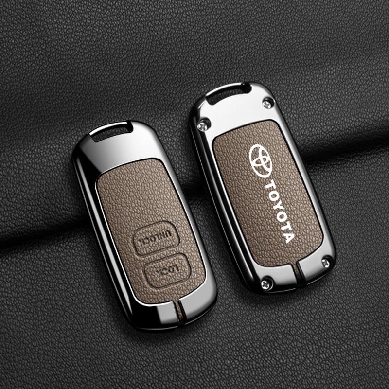 Zinc Alloy & Leather Key Case for Toyota Sequoia, Levin, RAV4