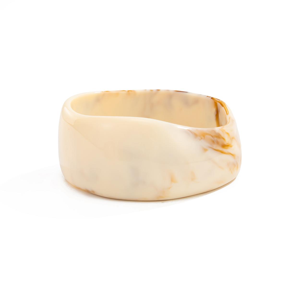 Ingemark 3 Styles Boho Smooth Chunky Resin Bangles Women Trendy Geometric Irregular Stacking Wide Bracelets Party Couple Jewelry