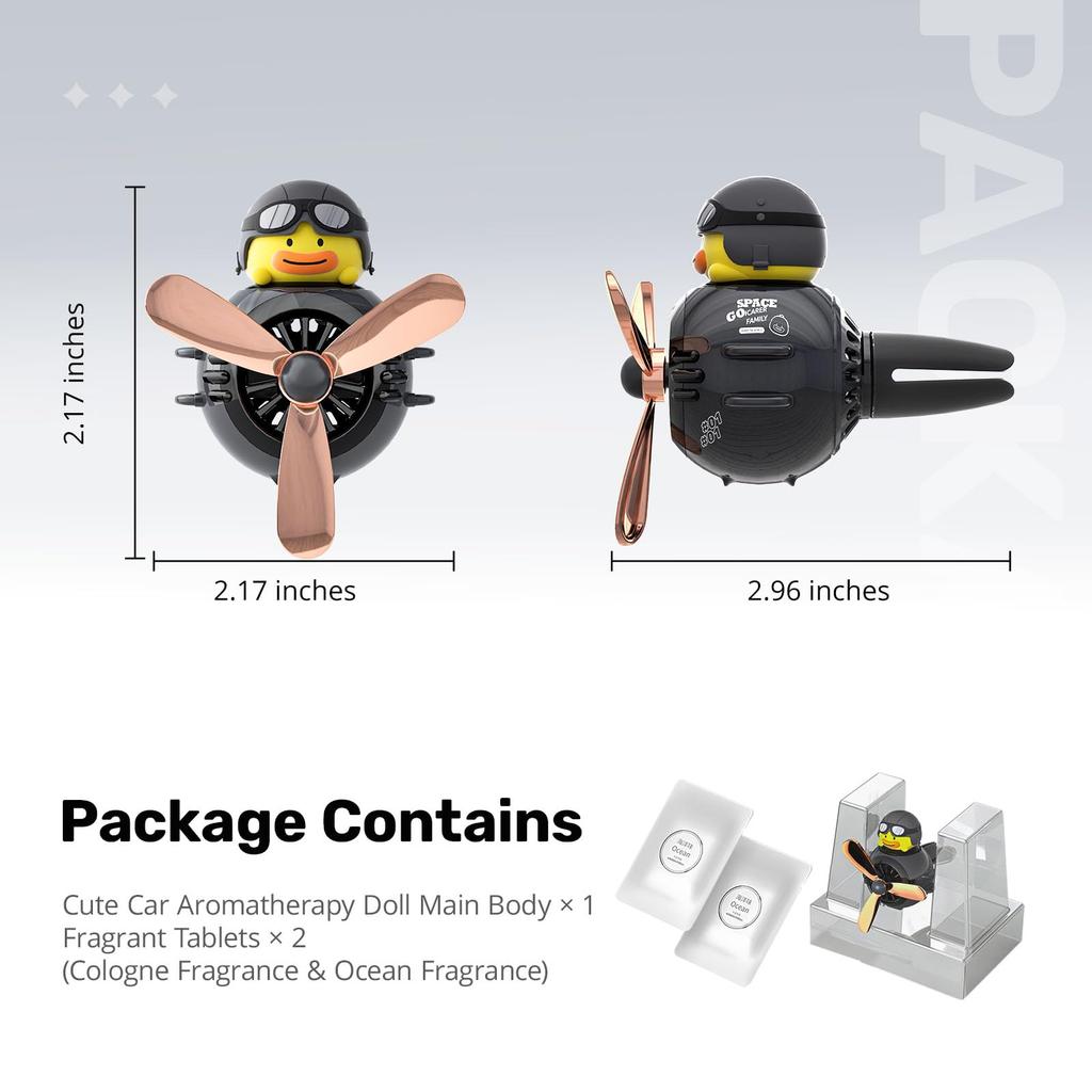 Car Aroma ICARER FAMILY Propeller, Aroma , Cute Duck Pilot, Fan ,