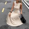 Summer Elegant Sleeveless Wrap Dress With High Waist For Casual And Business Wear