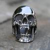 Polierter Vampir Totenkopf Ring Herren Damen Edelstahl Biker Ringe Mann Gothic Punk Schmuck Bestes Geschenk Für Freund Größe 7-15