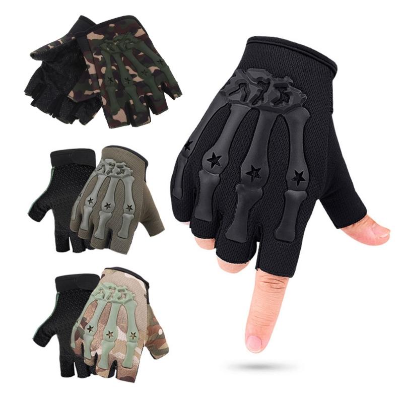 Non-Slip Shock-Absorbent Palm Grip Wicking Lightweight Nylon Compression Gloves