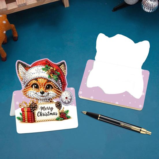 6 Pcs DIY Rhinestone Painting Birthday Gnome Greeting Card Kit 5D Rhinestone Art Birthday Cards for Adults Kids Anniversary Holiday Gifts