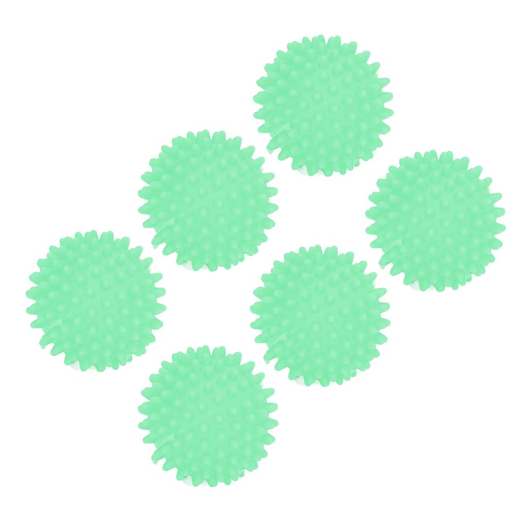 6Pcs Laundry Ball Non Toxic PVC Safe Reusable Household Supplies for Washing Machine WasherGreen