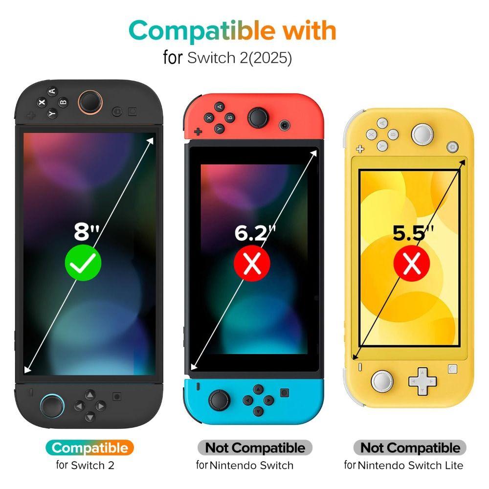 1/2/3 Pack Curved Edge Screen Protector Tempered Glass for Nintendo Switch 2nd Gen 2025 Game Console