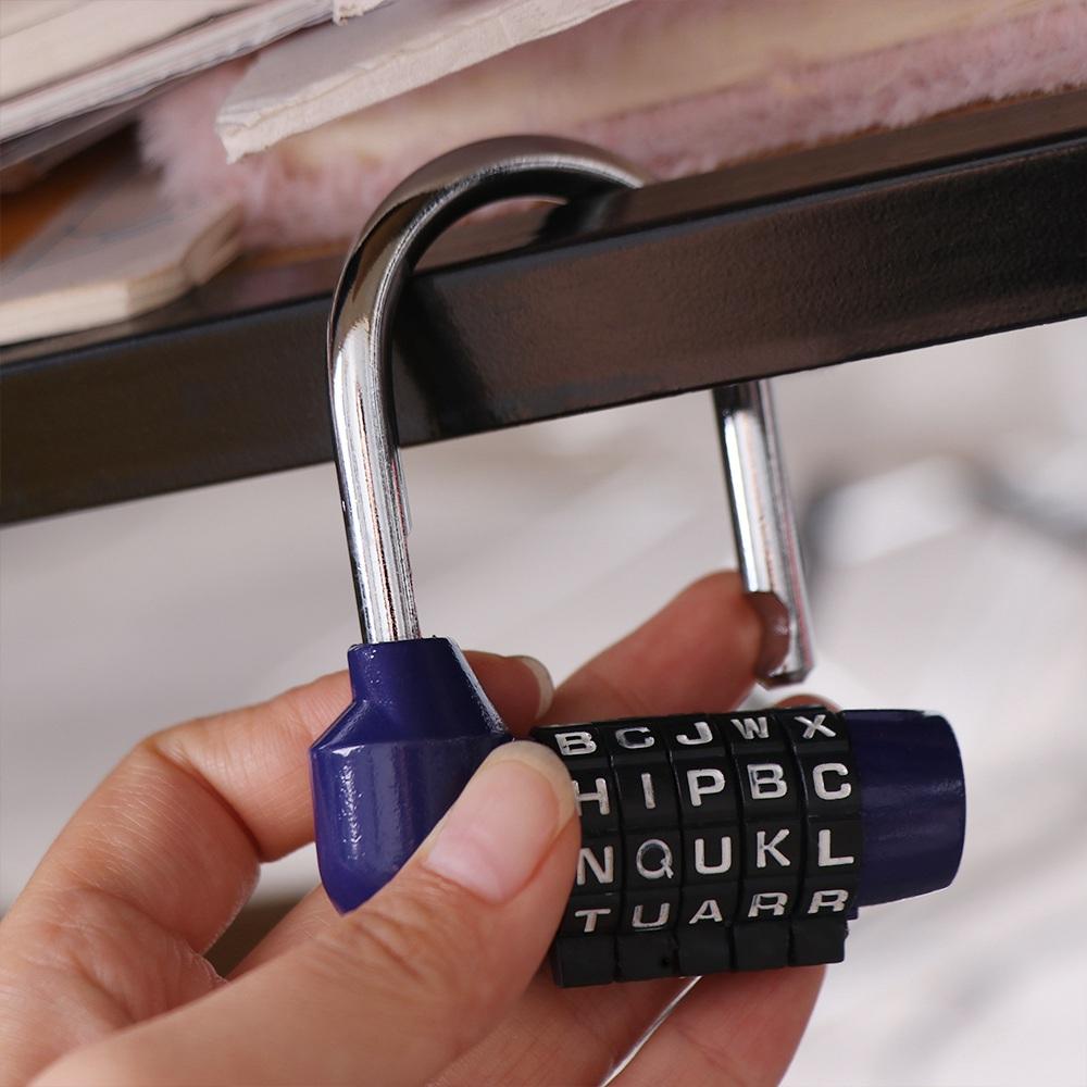 Security 5 Letter Combination Padlock Changeable Safely Code Code Password Lock Zinc Alloy Anti-theft Travel Password Lock Gym