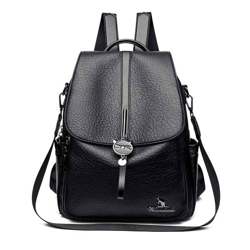 PU Backpack Women's Lightweight Backpack Multi-functional Shoulder Bag