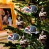 Moo Moo Nilpferd Weihnachtsgeschenk Kleines Geschenk Niedlicher Anhänger mit Nilpferd-Aufdruck Kleiner Anhänger