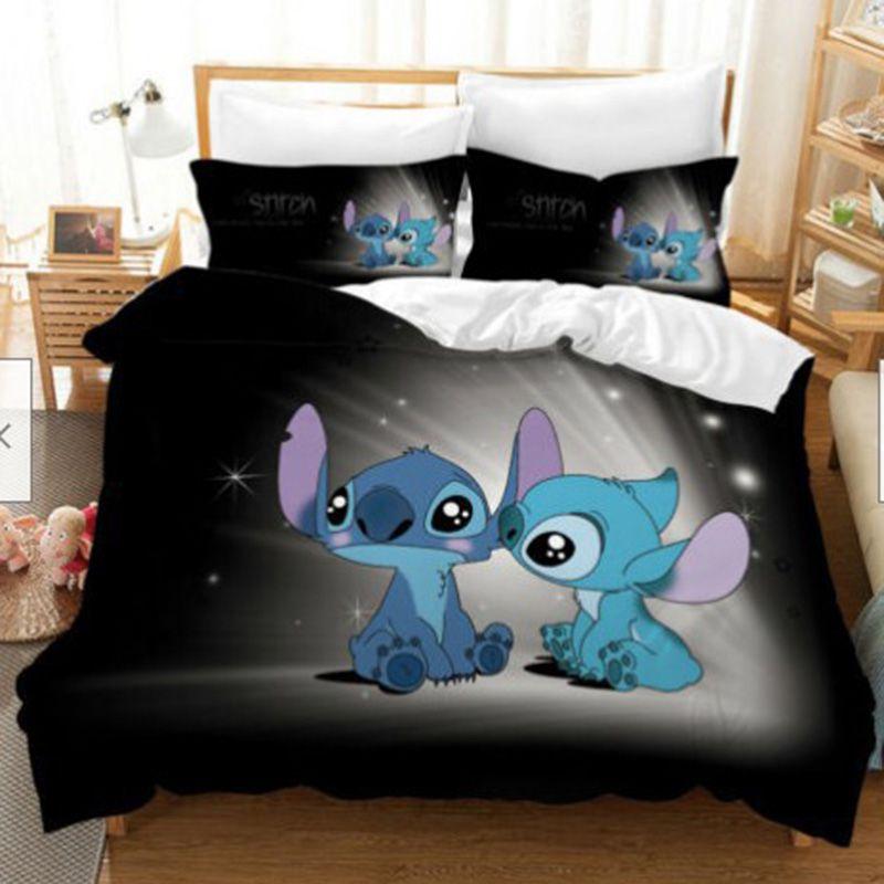 3d Stitch Bedding Set For Kids With Comfortable Duvet Cover And Pillowcase Set