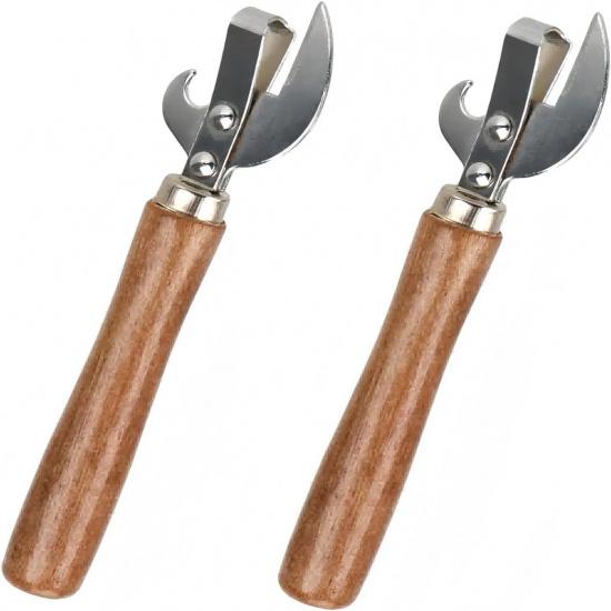 Stainless Steel Japanese Can Opener Manual, Old Fashioned Vintage Style Handheld Tool for Kitchen & Camping, Small & Efficient Abridor de Latas