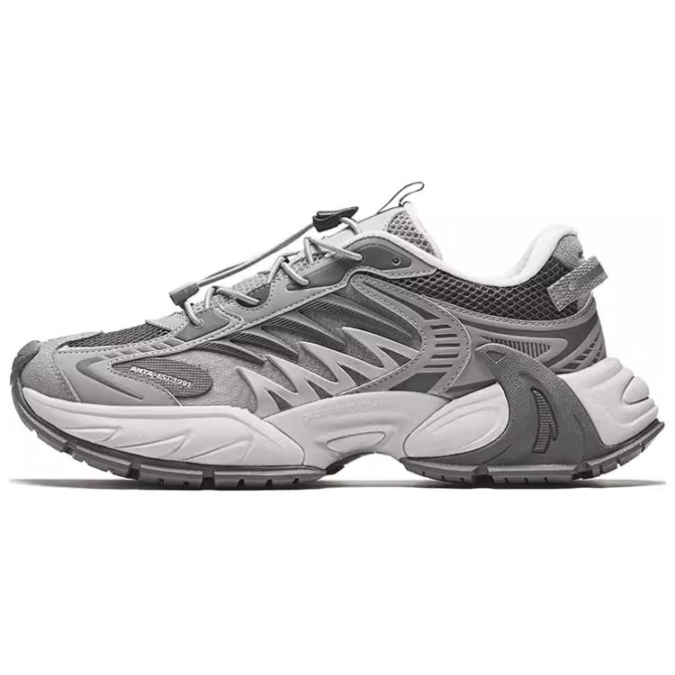 ANTA Men s Qianxi Retro Chunky Dad Shoes Grey White 912438811-6 42