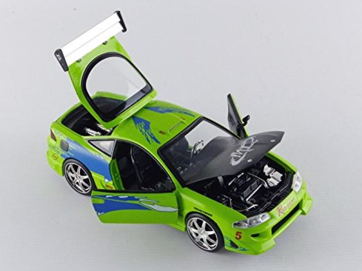 Mitsubishi Eclipse Green Fast Movie by Jada 97603 Brian's "The & Furious" (2001) 1/24