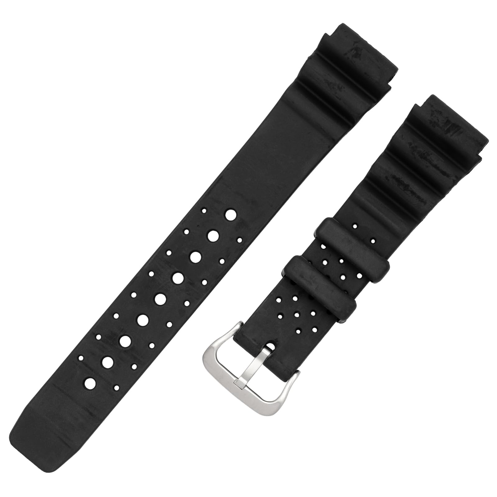 

[Clefa] Watch Strap 19mm Urethane Waterproof Belt Easy with Tools Black KU-14 Diver Type