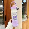 X&W Kuromi Insulated Thermos Cup New Large Capacity Portable Hand Strap Straw Water Bottle for Student Girls High Appearance