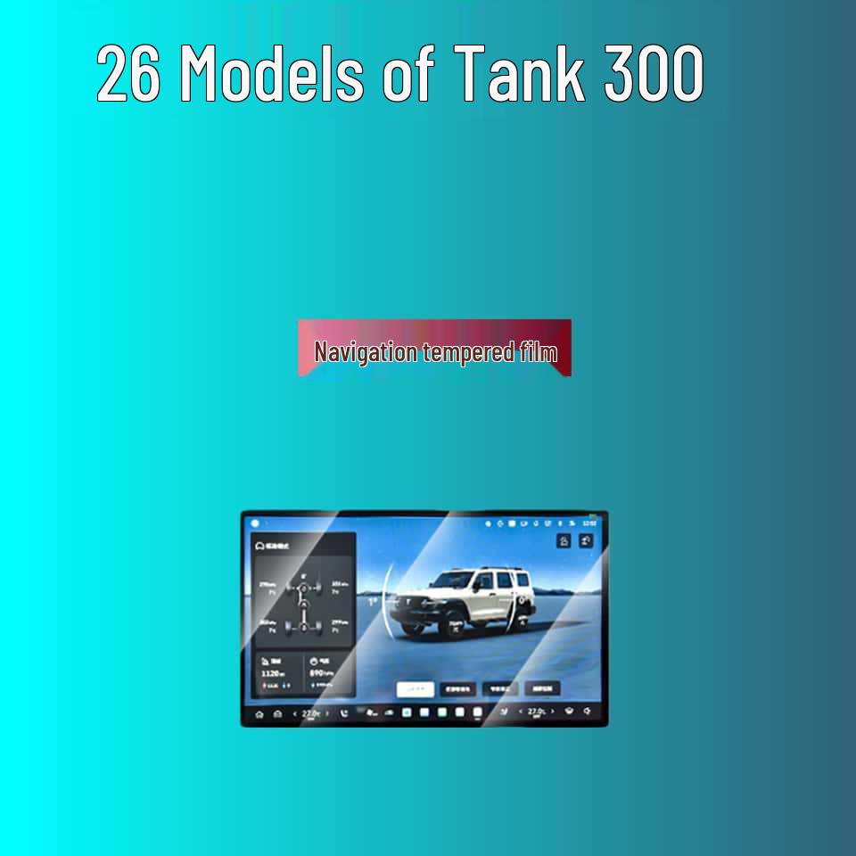Tempered Film for Tank 300: Fits 26 Models - Protects Central Control, Navigation, and Instrument Screens