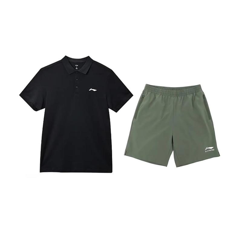 

Li-Ning Simple Lightweight Breathable Comfortable Versatile Outdoor Casual Sports Suit Unisex suits YPLV049-2+YKSV147-1 L