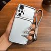 Luxury Big Window Phone Case with Lanyard for Xiaomi Redmi Note 10 Pro 4G Premium Textured Casing
