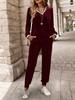 Casual Effen Kleur Set voor Dames (Top & Broek)