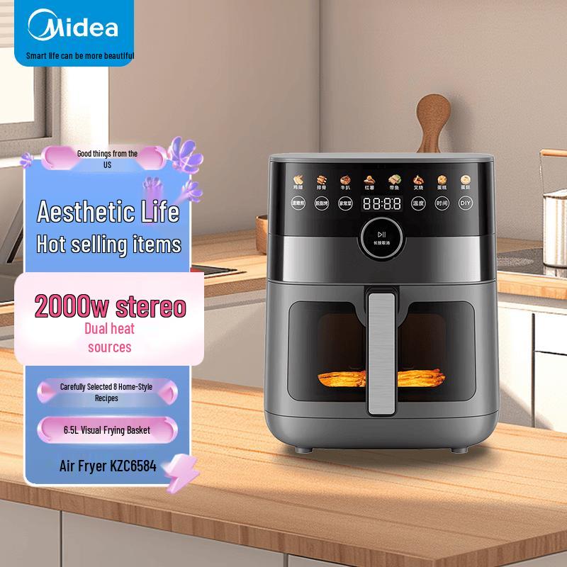 Midea 6.5L Visual Air Fryer CN plug (adapter included)