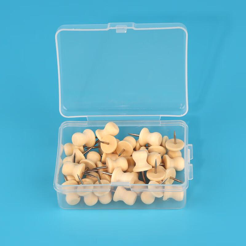 Colored Wooden Pushpins Set