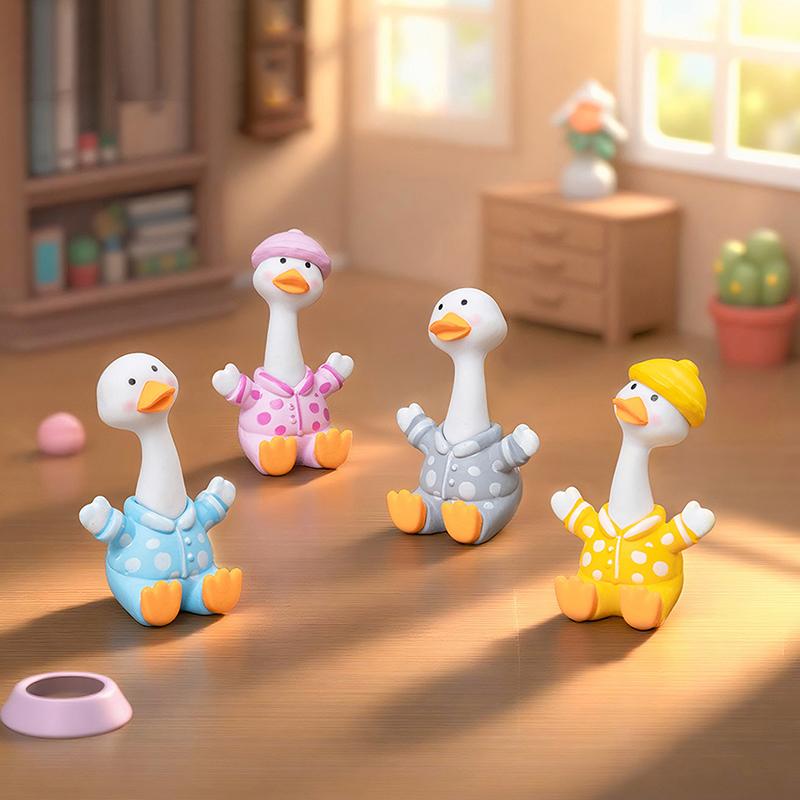 Design Canard Heureux, Ornement de Bureau, Décoration d'Intérieur Paysage Miniature, Canard Mignon Pour Commande de Voiture