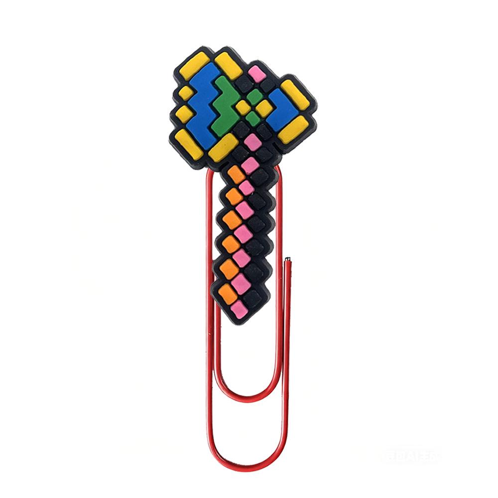 Cross My World Large PVC Cartoon Paperclip Bookmark - Creative U-Shaped Office Supply