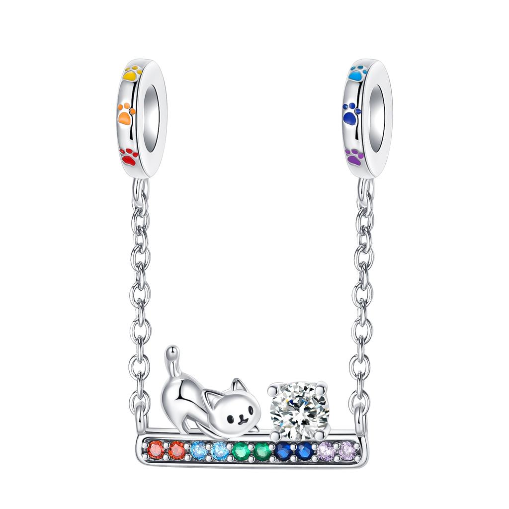 Boy Girl Pendant Heart-Shaped Flower Zircon Beads Jewelry Beads For Original Bracelet Plata De Ley Boutique Charms Gift