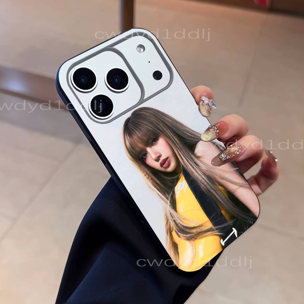 L-LISA LALISA Alter Ego For iPhone 17,16,15,11,12,14,13 Pro Max Mini XS,XR,7 Plus 16E Air Soft Black Dustproof Phone Case