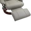 Reclining Swivel Chair, with Footrest - Grey