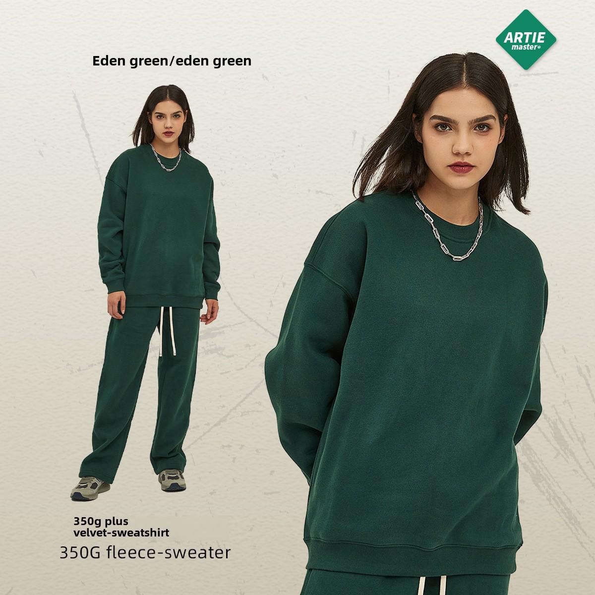 

ARTIE Мужская толстовка свободного кроя с круглым вырезом Dopamine Plus Velvet 2024 Осень/Зима M