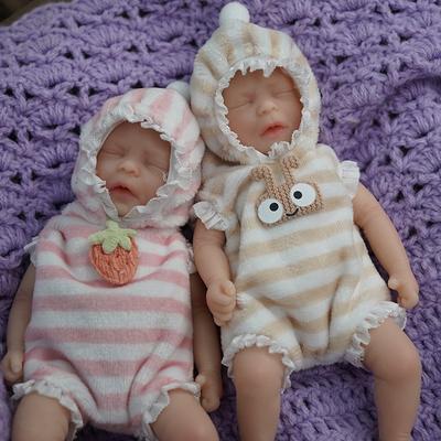 15cm Mini Handflächen-Simulationspuppe Maddie Anzieh-Spielkamerad Spielzeugpuppe Kinder Geburtstagsgeschenk 6 Zoll Vollsilikon Ganzkörper Reborn Babypuppe für Mädchen und Jungen