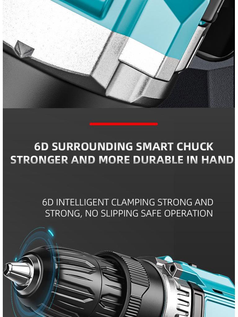 21V Cordless Handheld Drill & Electric Screwdriver with Multifunctional Impact for Home Renovation
