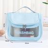 Transparent PVC Makeup Bag: Wet/Dry Separation, Large Capacity, PU Travel Cosmetic Organizer