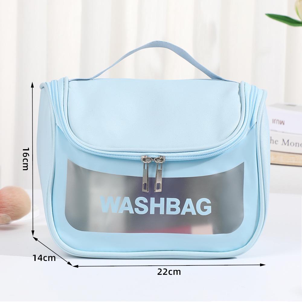 Transparent PVC Makeup Bag: Wet/Dry Separation, Large Capacity, PU Travel Cosmetic Organizer