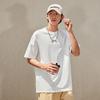 Li-Ning Comfort Soft Logo Print Ribbed Crew Neck Loose Short Sleeve T-Shirt Unisex Tops Milk-White AHST723-7
