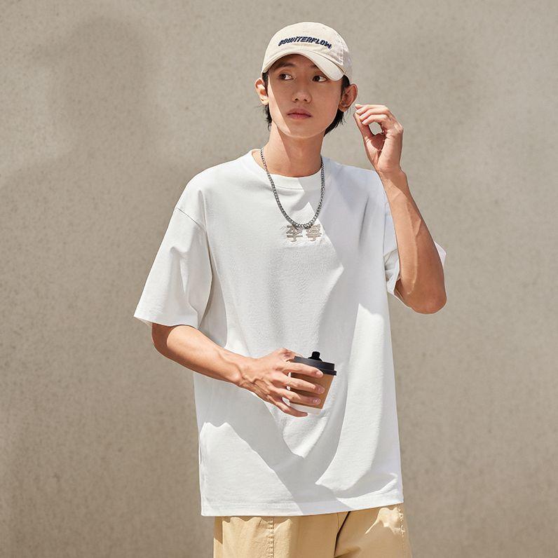 Li-Ning Comfort Soft Logo Print Ribbed Crew Neck Loose Short Sleeve T-Shirt Unisex Tops Milk-White AHST723-7