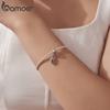 Bamoer 925 Silver Red Heart Skull Pendant Jesus Cross Beads for Women Bracelet Accessories DIY Religious Beliefs Gift