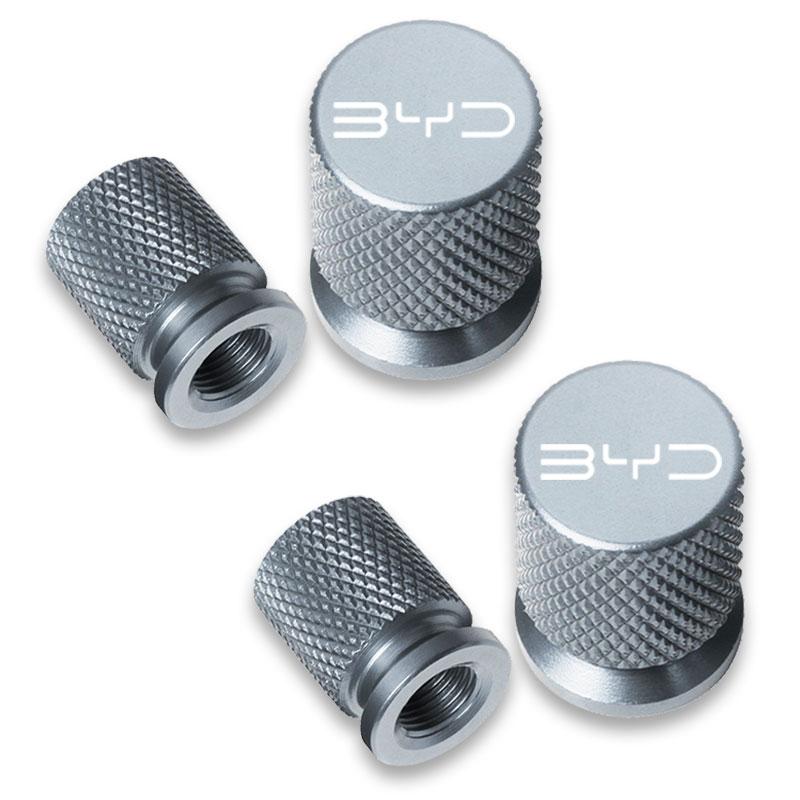 For BYD Atto 3 Act 3 Tang F3 E6 Dmi Yuan Song plus EV 2022 2023 Car Accessories 4pcs Aluminum Car Wheel Tire Valve Cap Covers