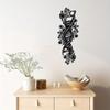 Floral Metal Wall Art for Yoga Room Decor, Scientist Home Decoration, Unique Valentine's Birthday Gift Abstract Farmhouse Hanging Ornament